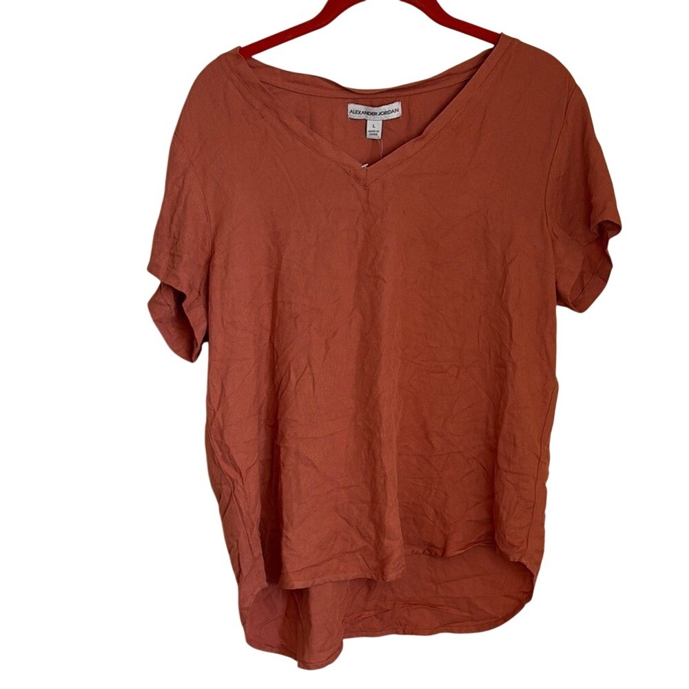 NWT Alexander Jordan Supersoft Women's Top in Terracotta Size‎ Large